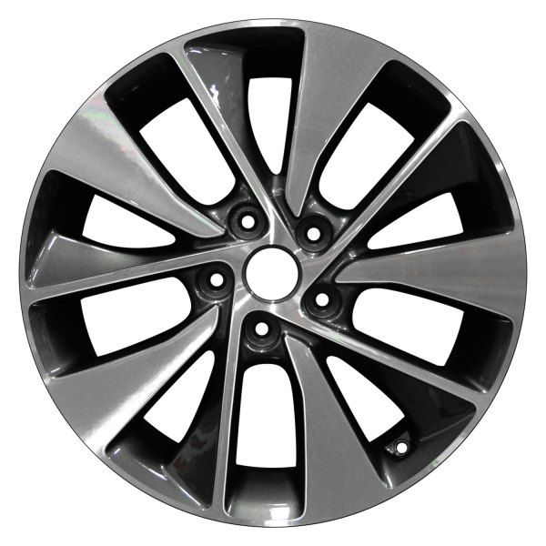 Perfection Wheel® - 18 x 7.5 10 Turbine-Spoke Dark Metallic Charcoal Machined Alloy Factory Wheel (Refinished)