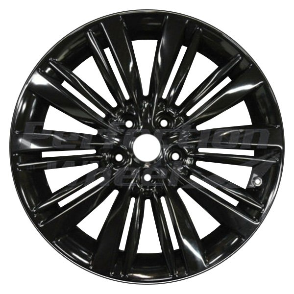Perfection Wheel® - 18 x 7.5 5 Double V-Spoke Gloss Black Full Face PIB Alloy Factory Wheel (Refinished)