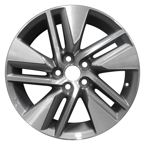Perfection Wheel® - 16 x 6.5 5 Double Spiral-Spoke Medium Metallic Charcoal Machined Alloy Factory Wheel (Refinished)