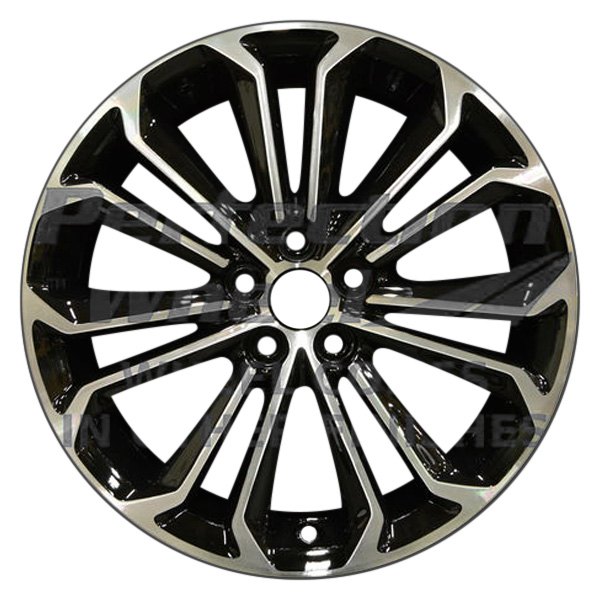 Perfection Wheel® - 17 x 7 7 V-Spoke Black Full Face PIB Alloy Factory Wheel (Refinished)