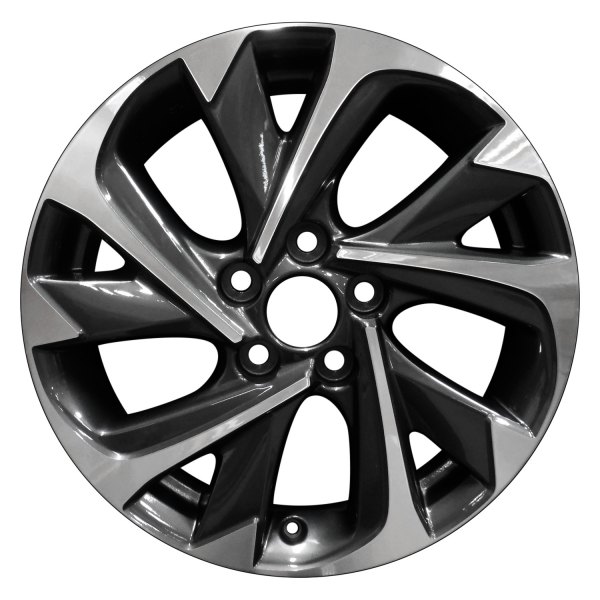 Perfection Wheel® - 17 x 7 10 Spiral-Spoke Dark Granite Metallic Machined Alloy Factory Wheel (Refinished)