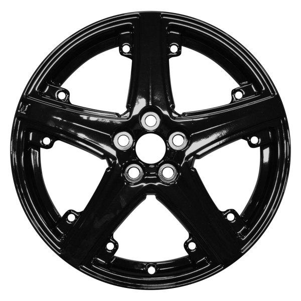 Perfection Wheel® - 17 x 7 5-Spoke Black Full Face PIB Alloy Factory Wheel (Refinished)