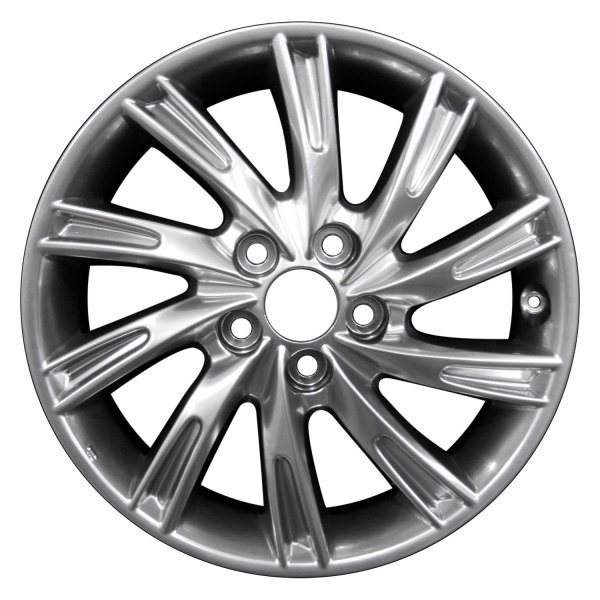 Perfection Wheel® - 17 x 7 10 Spiral-Spoke Hyper Bright Smoked Silver Full Face Alloy Factory Wheel (Refinished)