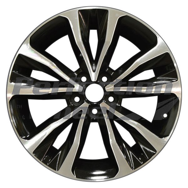 Perfection Wheel® - 17 x 7 Double 5-Spoke Gloss Black Machined Bright Alloy Factory Wheel (Refinished)