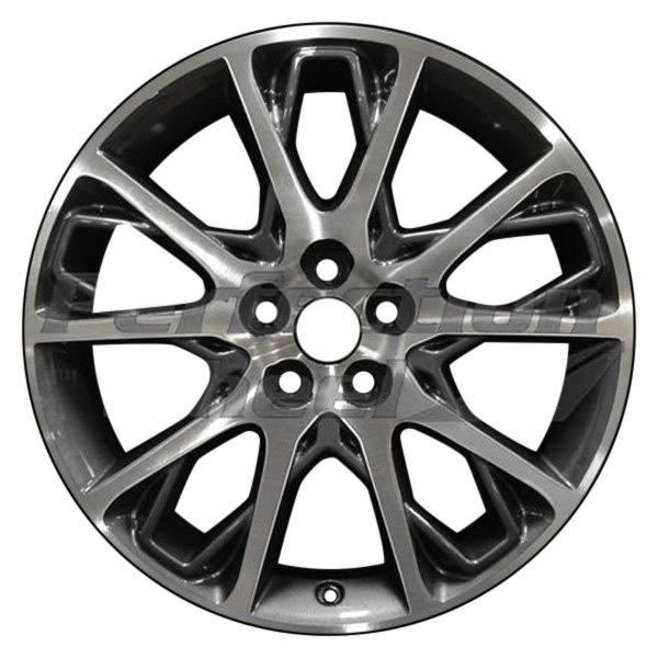 Perfection Wheel® - 17 x 7 Multi 5-Spoke Black Base with Charcoal Machined Alloy Factory Wheel (Refinished)