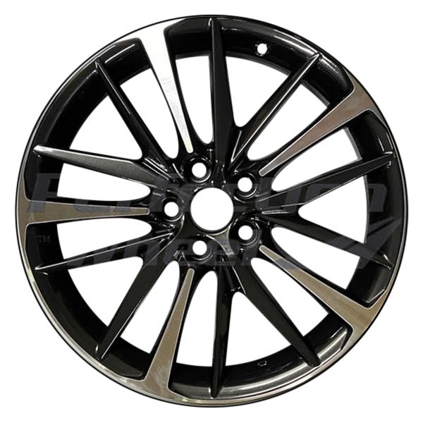 Perfection Wheel® - 19 x 8 10 Alternating-Spoke Black Metallic Charcoal Machined Alloy Factory Wheel (Refinished)