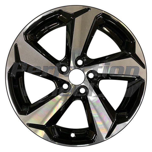 Perfection Wheel® - 18 x 7 5 Turbine-Spoke Gloss Black Machined Bright Alloy Factory Wheel (Refinished)