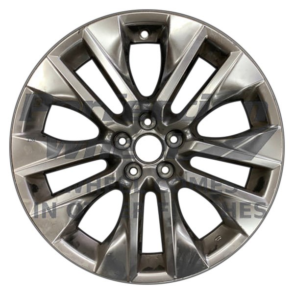 Perfection Wheel® - 19 x 7.5 5 V-Spoke Hyper Smoked Silver Full Face Bright Alloy Factory Wheel (Refinished)