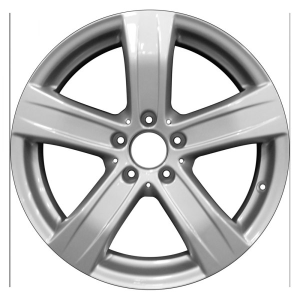 Perfection Wheel® - 18 x 9.5 5-Spoke Bright Fine Silver Full Face Alloy Factory Wheel (Refinished)
