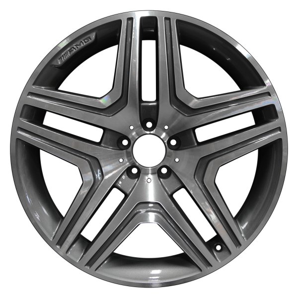Perfection Wheel® - 21 x 10 Double 5-Spoke Bright Metallic Charcoal Machined Alloy Factory Wheel (Refinished)