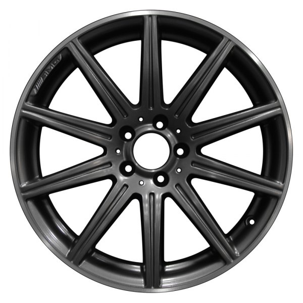 Perfection Wheel® - 19 x 9 10 I-Spoke Bright Metallic Charcoal Flange Cut Satin Clear Alloy Factory Wheel (Refinished)