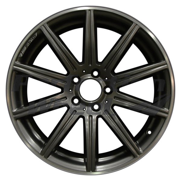 Perfection Wheel® - 19 x 9.5 10 I-Spoke Bright Metallic Charcoal Flange Cut Alloy Factory Wheel (Refinished)