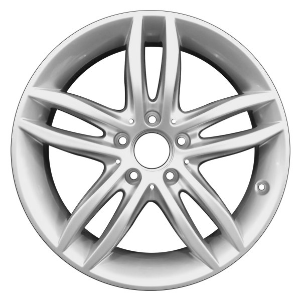 Perfection Wheel® - 17 x 8.5 Double 5-Spoke Fine Bright Silver Full Face Alloy Factory Wheel (Refinished)