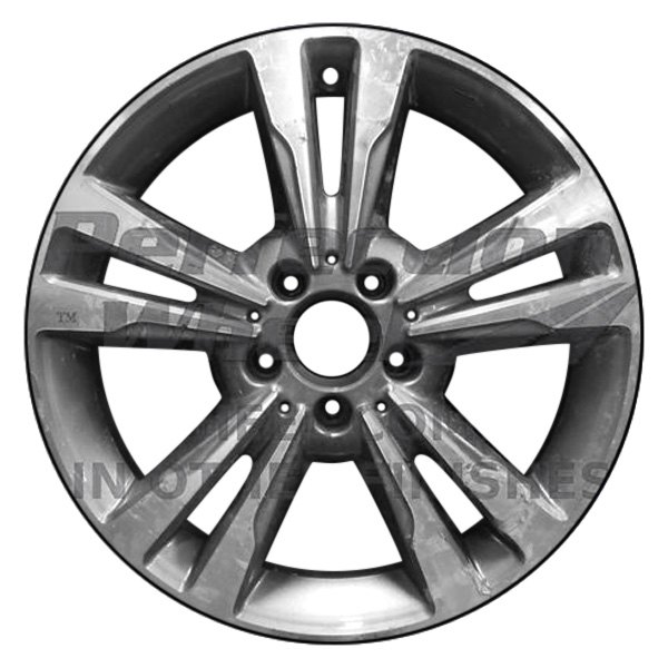Perfection Wheel® - 17 x 8 Double 5-Spoke Medium Charcoal Machined Alloy Factory Wheel (Refinished)