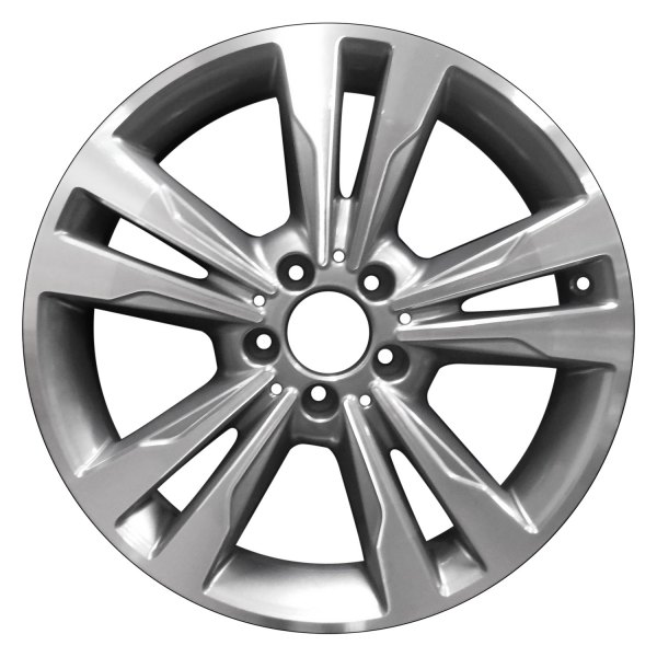 Perfection Wheel® - 18 x 8.5 Double 5-Spoke Medium Charcoal Machined Bright Alloy Factory Wheel (Refinished)