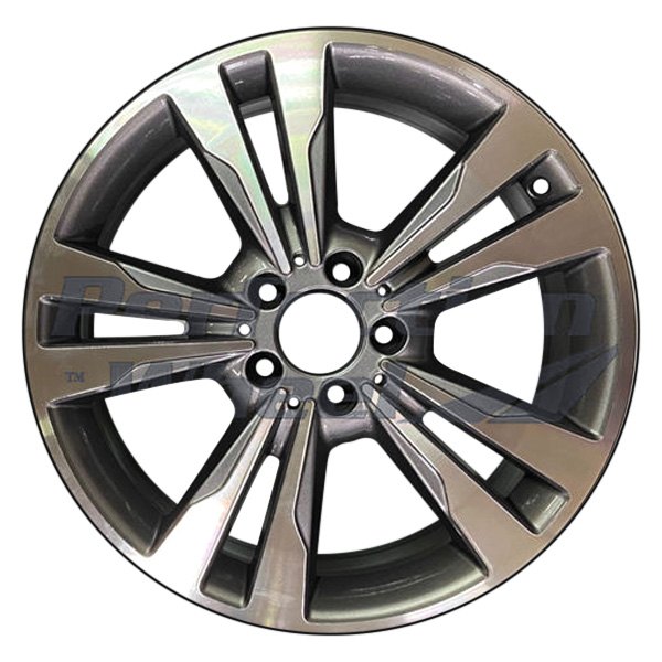 Perfection Wheel® - 18 x 8 Double 5-Spoke Medium Charcoal Machined Bright Alloy Factory Wheel (Refinished)