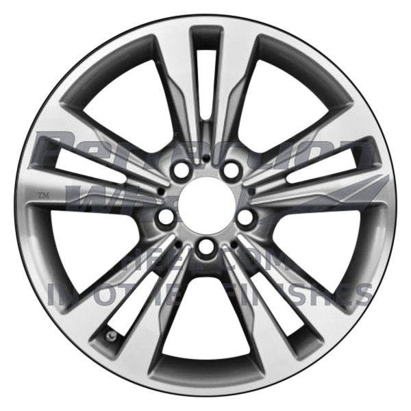 Perfection Wheel® - 18 x 8.5 Double 5-Spoke Dark Silver Metallic Machined Alloy Factory Wheel (Refinished)