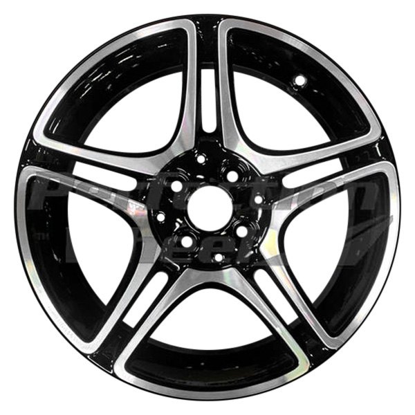Perfection Wheel® - 16 x 6.5 Double 5-Spoke Gloss Black Machine Bright PIB and POD Alloy Factory Wheel (Refinished)
