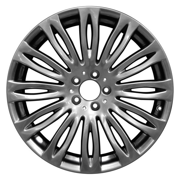 Perfection Wheel® - 20 x 9.5 24 I-Spoke Hyper Bright Smoked Silver Full Face Bright Alloy Factory Wheel (Refinished)