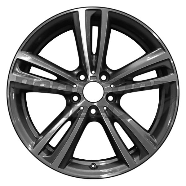 Perfection Wheel® - 19 x 8 Double 5-Spoke Medium Charcoal Machined Alloy Factory Wheel (Refinished)