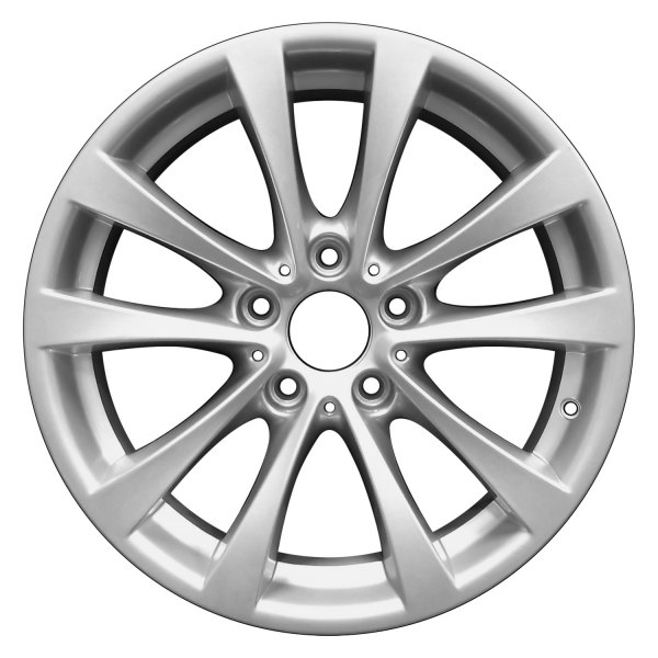 Perfection Wheel® - 17 x 8 5 V-Spoke Medium Sparkle Silver Full Face Alloy Factory Wheel (Refinished)