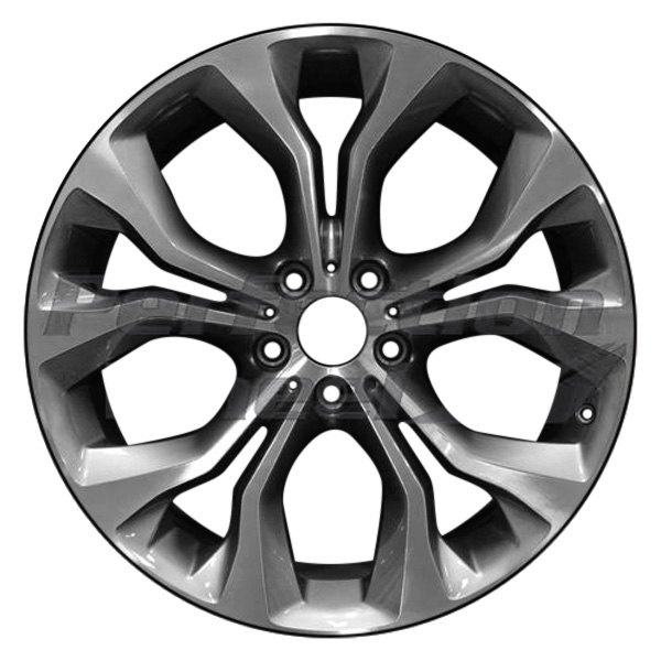 Perfection Wheel® - 20 x 11 5 V-Spoke Medium Charcoal Machined Bright Alloy Factory Wheel (Refinished)