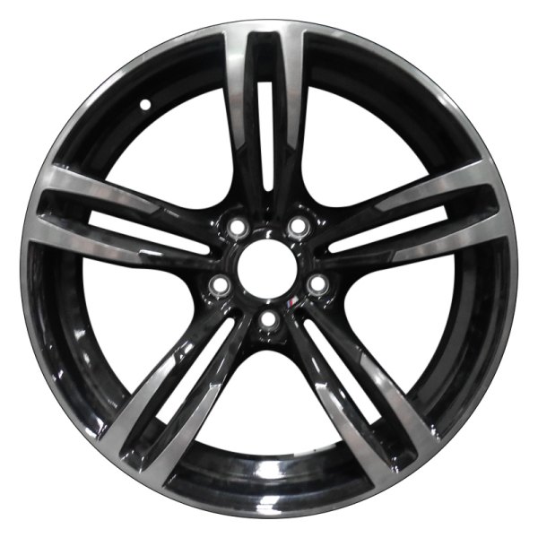 Perfection Wheel® - 19 x 10 Double 5-Spoke Black Machined Bright Alloy Factory Wheel (Refinished)