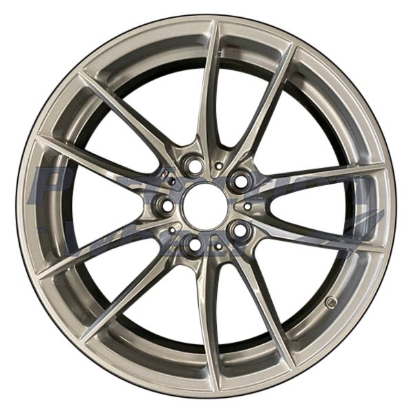 Perfection Wheel® - 18 x 10 5 V-Spoke Moonwalk Gray Metallic Full Face PIB Alloy Factory Wheel (Refinished)