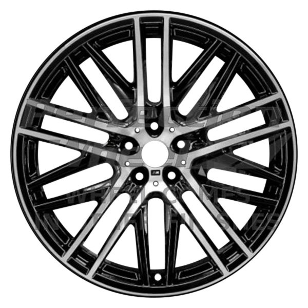 Perfection Wheel® - 21 x 10 Multi 5-Spoke Gloss Black Machined Bright PIB Alloy Factory Wheel (Refinished)