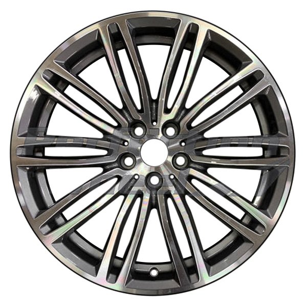 Perfection Wheel® - 19 x 9 10 Double I-Spoke Dark Charcoal Machined Bright Alloy Factory Wheel (Refinished)
