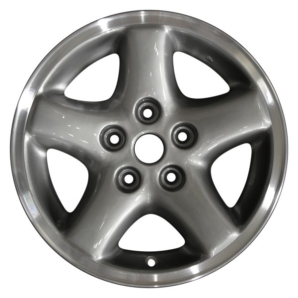 Perfection Wheel® - 15 x 7 5-Spoke Fine Metallic Charcoal Flange Cut Alloy Factory Wheel (Refinished)