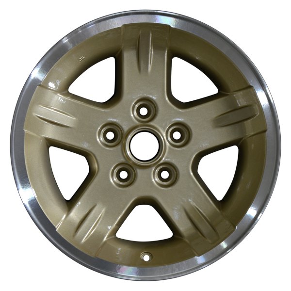 Perfection Wheel® - 15 x 8 5-Spoke Sparkle Gold Flange Cut Alloy Factory Wheel (Refinished)