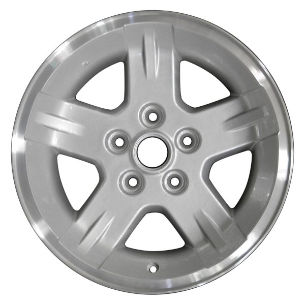Perfection Wheel® - 15 x 8 5-Spoke Sparkle Silver Flange Cut Alloy Factory Wheel (Refinished)