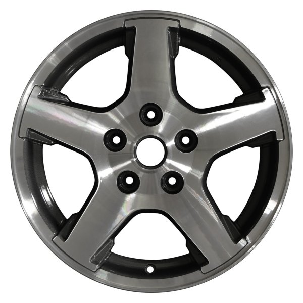 Perfection Wheel® - 17 x 7.5 5-Spoke Dark Metallic Charcoal Machine Texture Alloy Factory Wheel (Refinished)