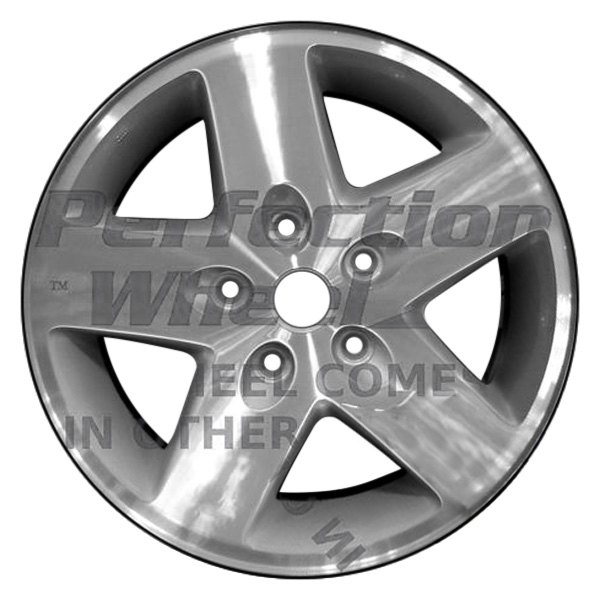 Perfection Wheel® - 17 x 7.5 5-Spoke Hyper Bright Smoked Silver Full Face Alloy Factory Wheel (Refinished)