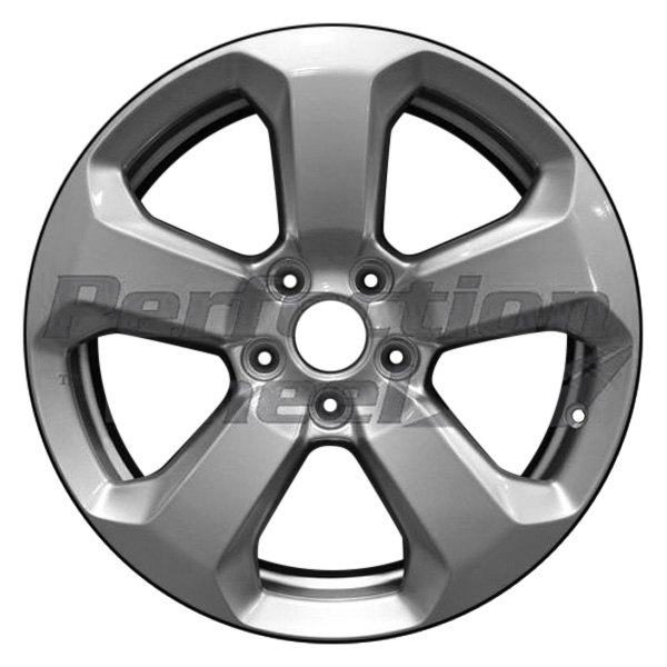 Perfection Wheel® - 17 x 7 5-Spoke Medium Sparkle Silver Full Face PIB Alloy Factory Wheel (Refinished)