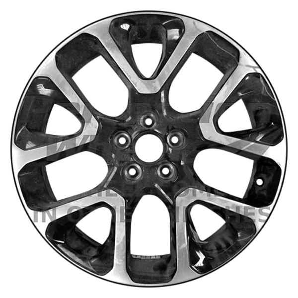 Perfection Wheel® - 19 x 7.5 5 V-Spoke Black Polished Alloy Factory Wheel (Refinished)