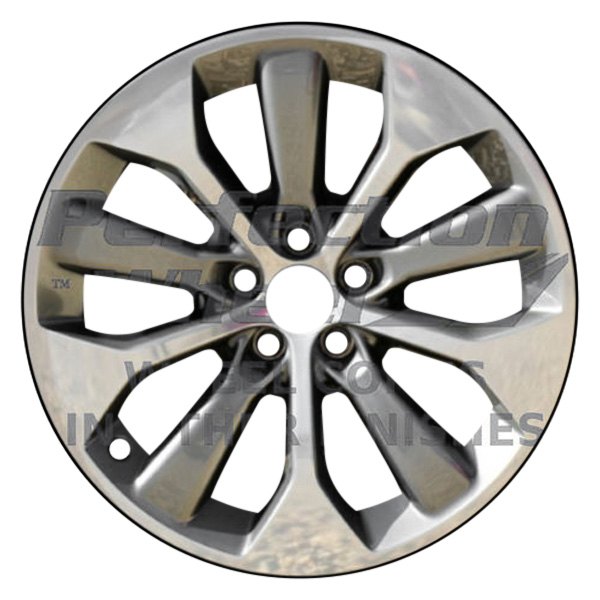 Perfection Wheel® - 19 x 7.5 10 Alternating-Spoke Dark Charcoal Full Face Matte Clear Alloy Factory Wheel (Refinished)