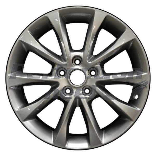 Perfection Wheel® - 17 x 7.5 5 V-Spoke Hyper Medium Silver Full Face Alloy Factory Wheel (Refinished)