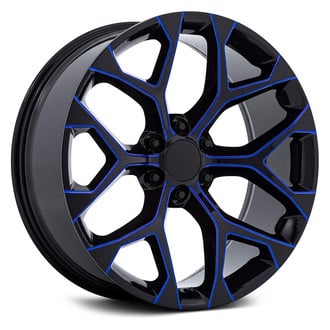 PERFORMANCE REPLICAS® - 176 Gloss Black with Blue Milled Accents