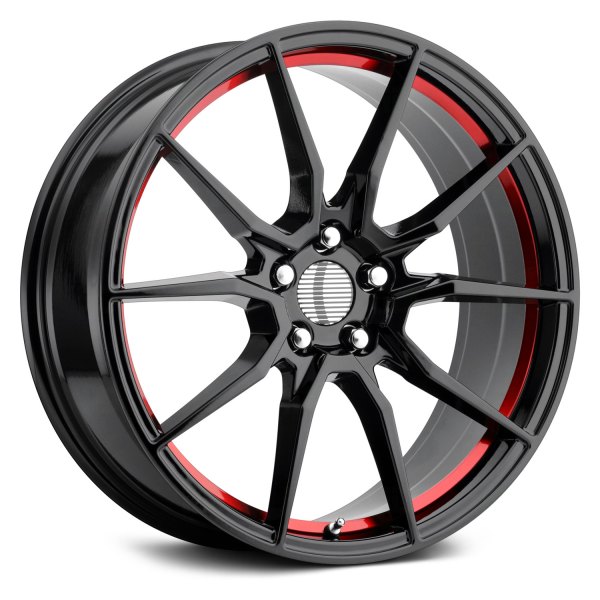 PERFORMANCE REPLICAS® 193 Wheels - Gloss Black with Red Undercut Rims