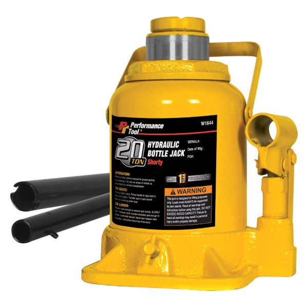 Performance Tool® - 20 t 7-1/4" to 13-3/4" Short Hydraulic Bottle Jack