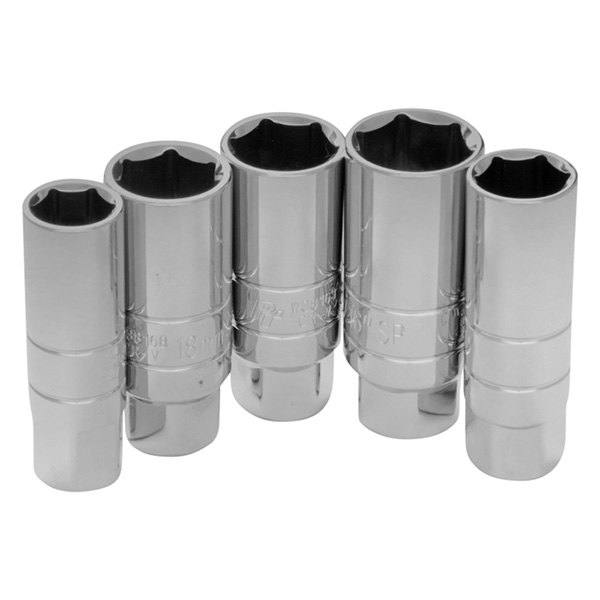 Performance Tool® - 3/8" Drive 5/8" to 13/16" 14 mm x 18 mm 6-Point Spark Plug Socket Set (5 Pieces)