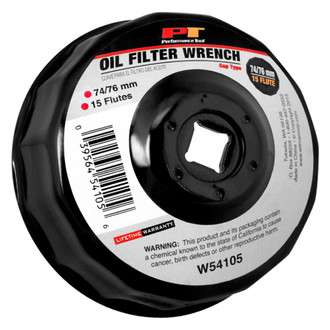 Performance Tool® - 15 Flutes 74/76 mm Bulk Cap Style Oil Filter Wrench