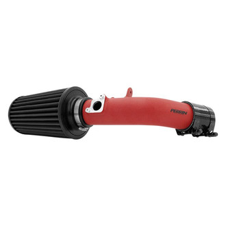 PERRIN Performance® - Textured Red Cold Air Intake System with Black Filter