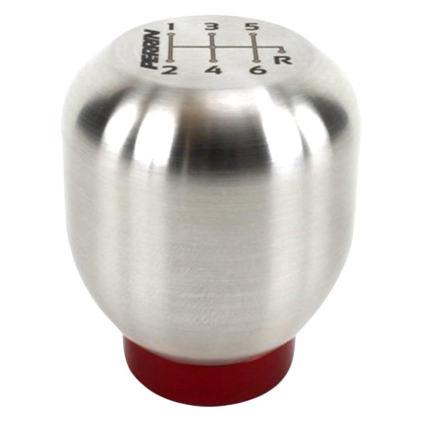 PERRIN Performance® - Manual Weighted 6-Speed Pattern Stainless Steel Shift Knob, Barrel
