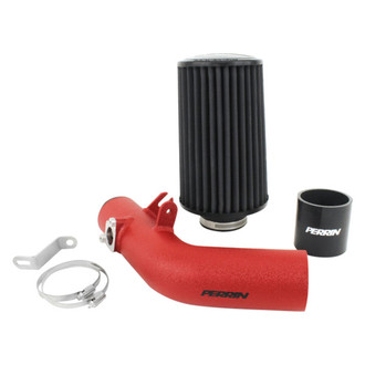 PERRIN Performance® - Textured Red Cold Air Intake System with Black Filter
