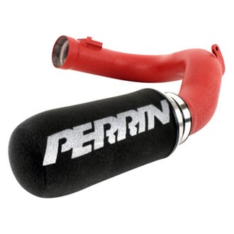 PERRIN Performance® - Textured Red Cold Air Intake System with Black Filter