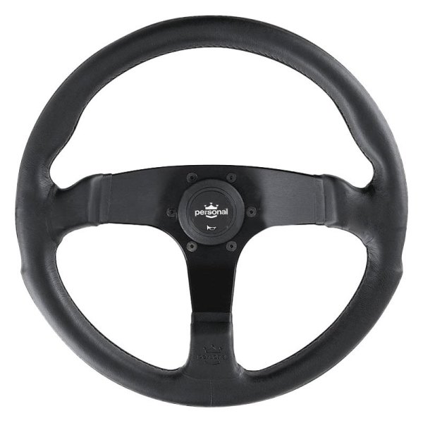 Personal® - 3-Spoke Fitti E3 Leather Black Steering Wheel with Black Stitching
