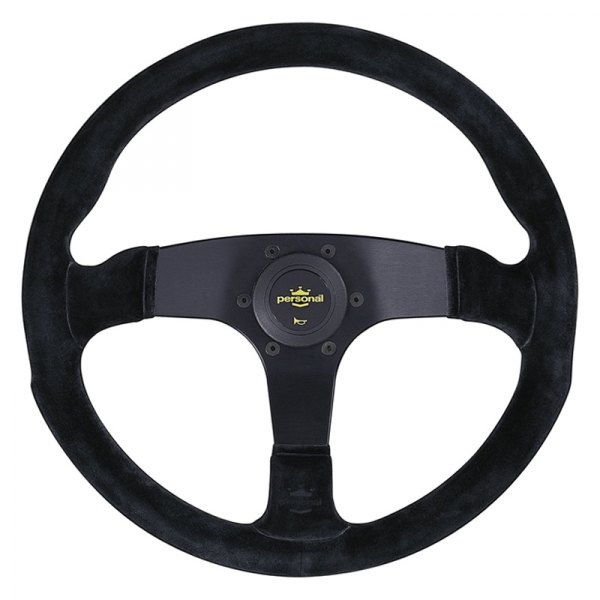 Personal® - 3-Spoke Fitti Corsa Suede Black Steering Wheel with Yellow Stitching